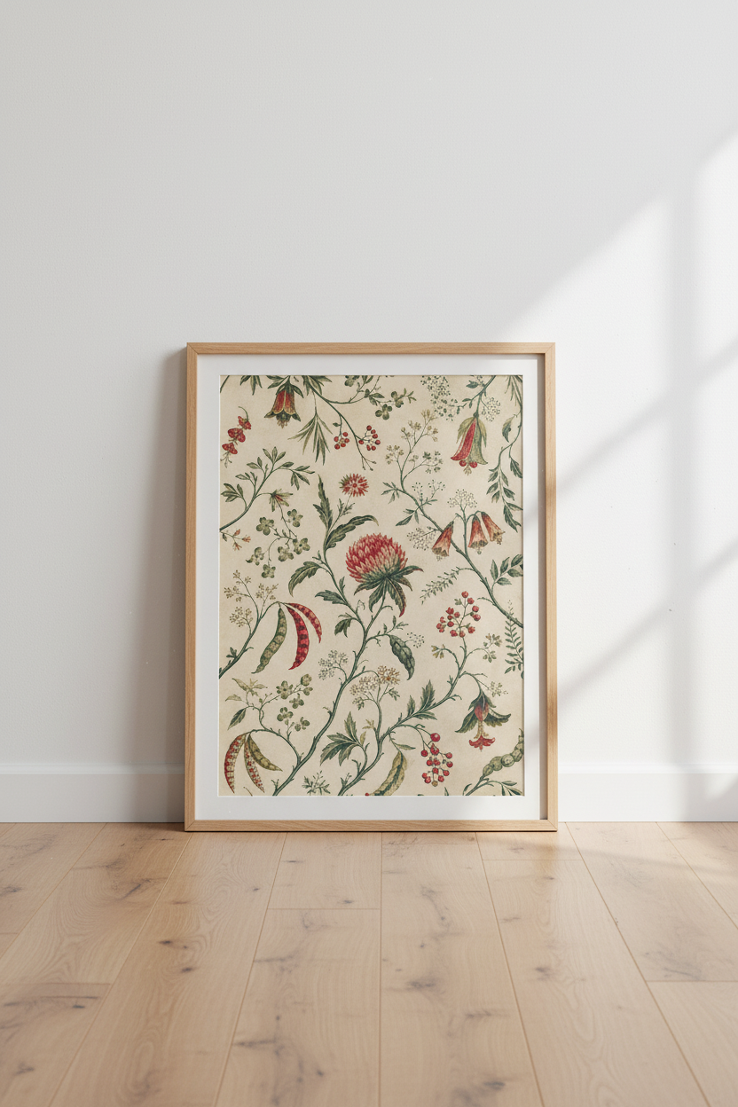 Botanical Wall Art Print | Living Room Decor | Vintage Poster