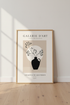 Botanical Vase Exhibition Print | Minimalist Neutral Poster, French Gallery Wall Art