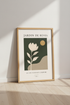 French Botanical Flower Wall Art | Sage Green & Cream Decor | Minimalist Poster