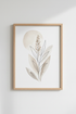 Boho Botanical Watercolor | Minimalist Neutral Beige Floral, Bedroom Wall Art