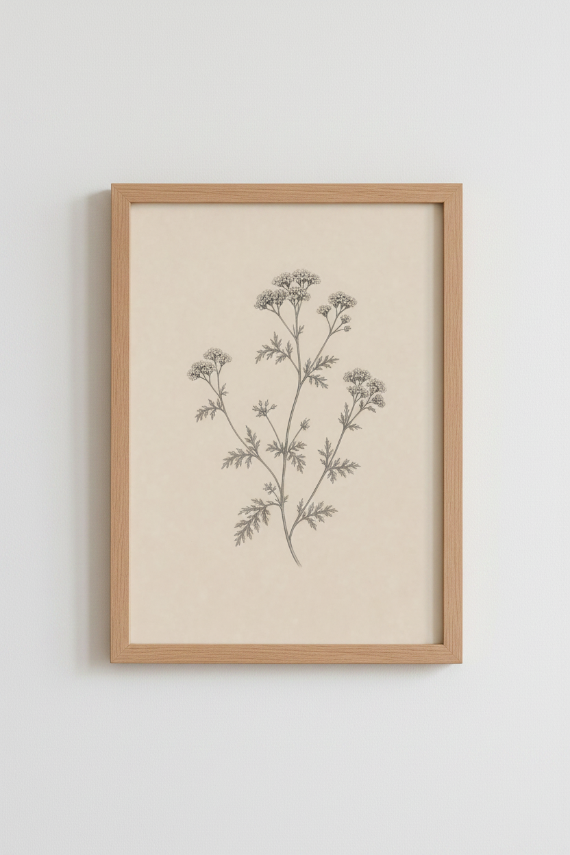 Botanical Drawing Flora Wall Art Print | Living Room Decor | Minimal Poster