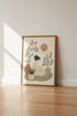 Minimalist Woman & Plants Wall Art | Boho Botanical Print, Earthy Bedroom Decor