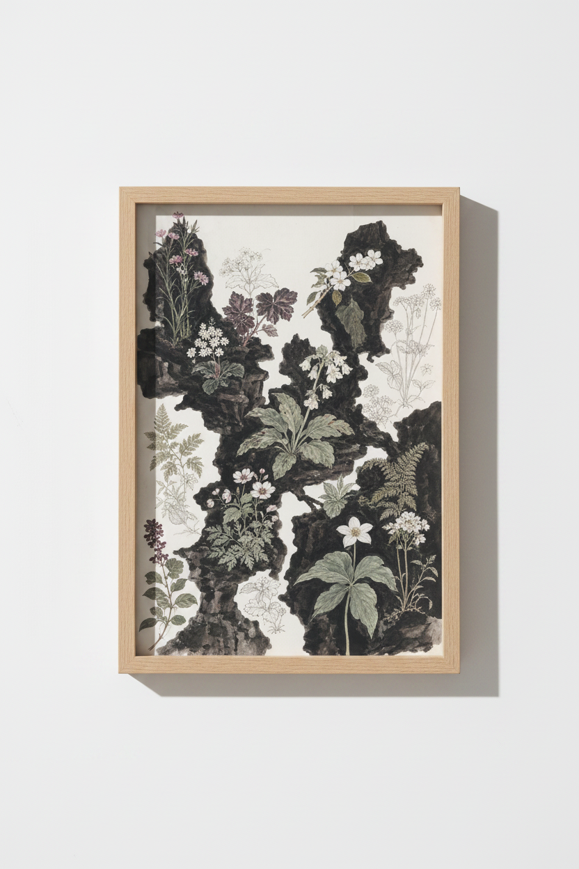 Botanical Wall Art Print | Living Room Decor | Vintage Poster