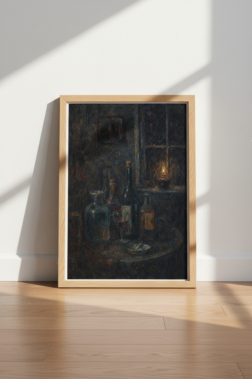 Moody still life Wall Art Print | Living Room Decor | Dark Aesthetic Poster