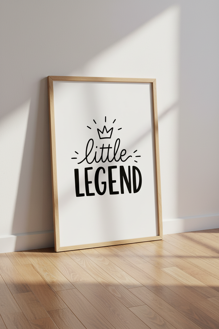 legend wall art | monochrome print, modern living room decor