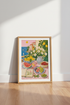 Mediterranean Summer Still Life Wall Art | Coastal Kitchen Decor | Pastel Italian Poster