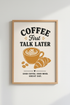 Boho coffee wall art print | Kitchen decor | Warm minimal poster