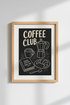 coffee wall art | Chalkboard-style, Hand-Drawn Motifs | Kitchen Decor Vibe