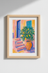 Italian Lemon Art Print | Mediterranean Coastal Decor | Colorful Citus Poster