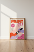 Paint It! Retro Graphic Art | Colorful Studio Decor | Bold Abstract Poster