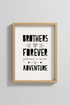 Brothers Wall Art | Bold Black & White, Modern Living Room Decor | Minimalist Poster