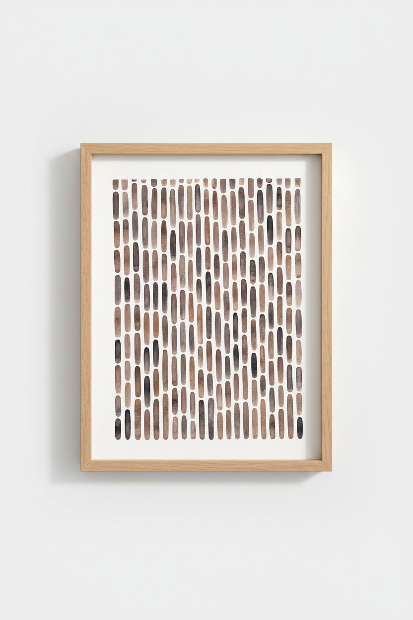 Neutral Abstract Wall Art | Earthy Tones, Cozy Living Decor | Minimalist Poster