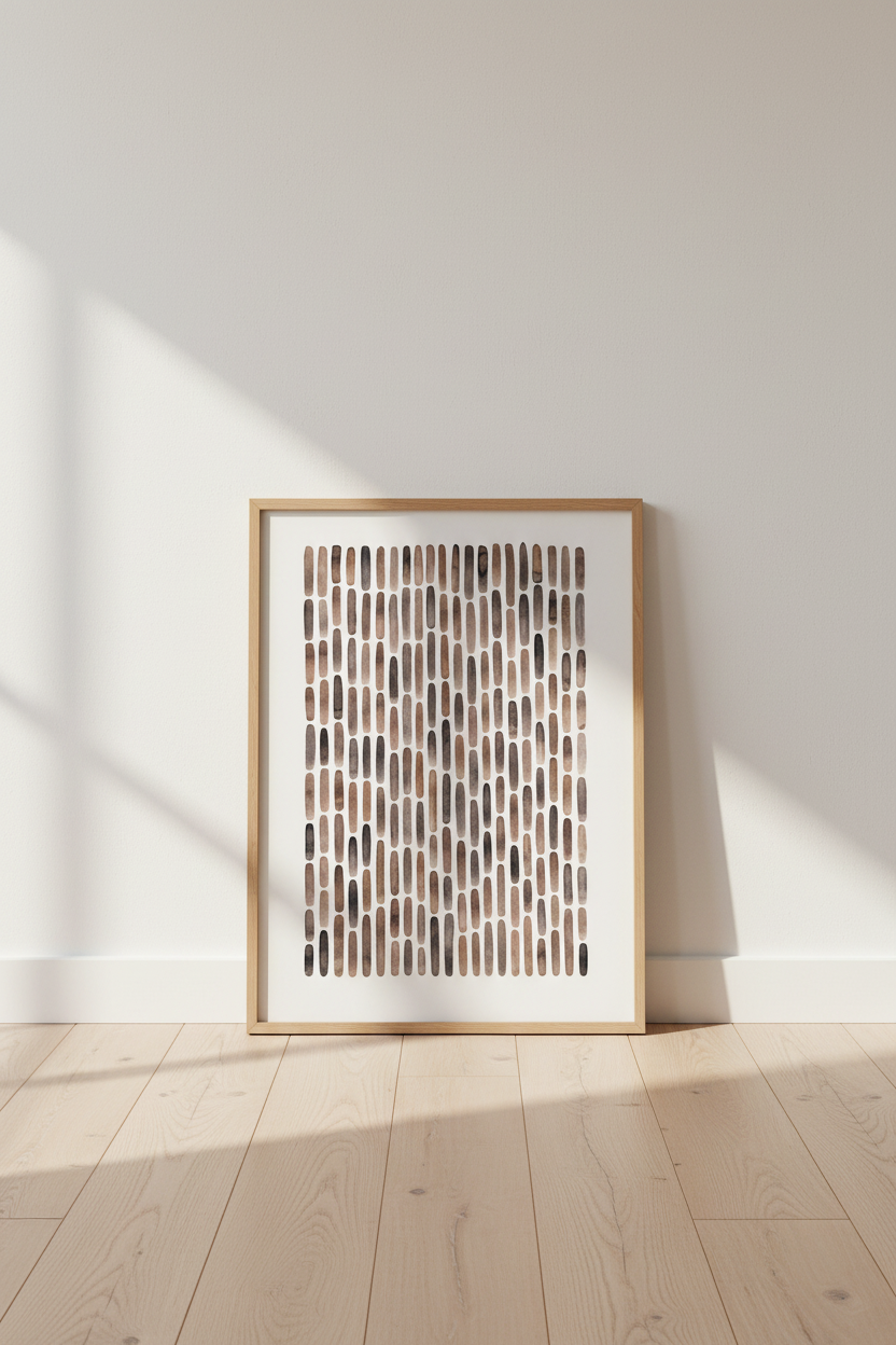 Neutral Abstract Wall Art | Earthy Tones, Cozy Living Decor | Minimalist Poster