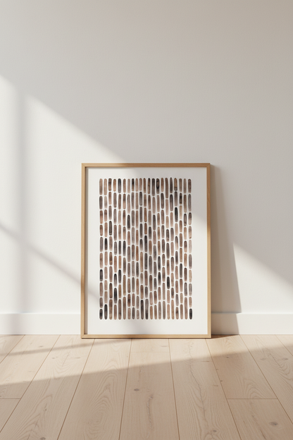 Neutral Abstract Wall Art | Earthy Tones, Cozy Living Decor | Minimalist Poster