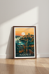 Budapest Hungary Travel Wall Art | Sunset Cityscape Poster, Home & Office Decor