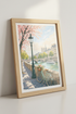 Paris in Spring Seine River Art | Pastel Floral Landscape, Romantic City Decor