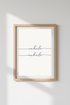 Inhale Exhale Wall Art | Minimalist Script Poster | Yoga Zen Room Decor