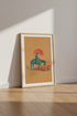 Cowboy Horse Wall Art | Rustic Western Poster, Man Cave & Office Decor