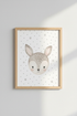 Pastel Deer Wall Art | Watercolor Animal Print, Nursery Decor
