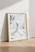 Duck in Bathtub Wall Art | White Duck Bathroom Decor | Funny Black and White Poster