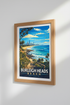 Burleigh Heads Australia Travel Poster | Gold Coast Beach Wall Art | Coastal Retro Print