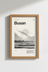 Busan South Korea Wall Art | Minimalist Cityscape Print, Modern Travel Poster
