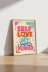 Self Love Is My Superpower Wall Art | Retro Pink Quote Decor | Dopamine Poster