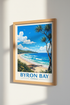 Byron Bay Australia Travel Poster | Coastal Beach Wall Art | Tropical Modern Decor