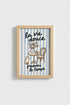 French cafe wall art | Whimsical blue stripes, living room decor