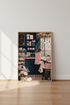 Coffee Shop Girl Wall Art Print | Kitchen Cafe Decor | Aesthetic Pastel Poster