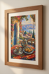Mediterranean Terrace Wall Art | Turkish Coffee & Coastal Decor | Baklava Poster