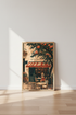 Parisian Cafe Wall Art | French Bistro Floral Poster, Kitchen & Dining Room Decor