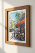 Paris Cafe Wall Art | Vibrant French Street Impressionist Print | Travel Decor Poster