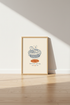 Fresh Bread Basket Wall Art Print | Kitchen Bakery Decor | Minimalist Poster
