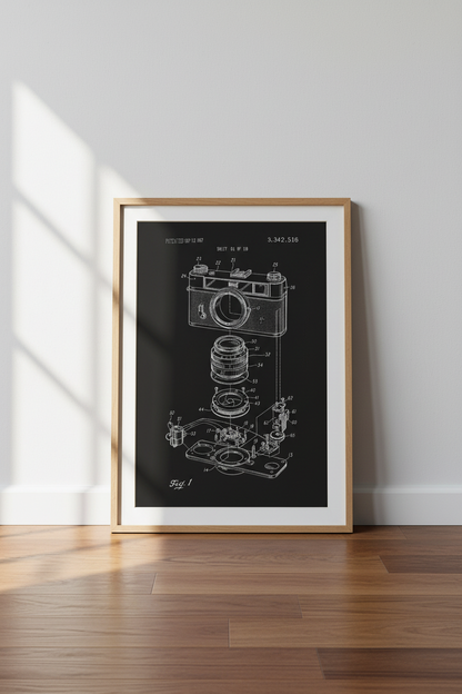 Camera blueprint | Minimalist monochrome, living room decor