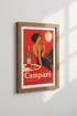 Campari Italian Wall Art | Vintage Red Bar Poster, Kitchen & Dining Decor