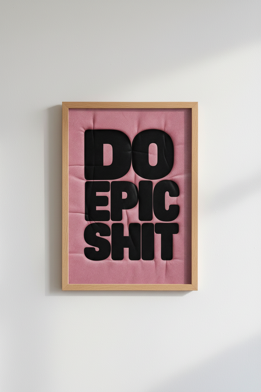 Do Epic Shit Wall Art Print | Bold Pink Office Decor | Modern Aesthetic Poster