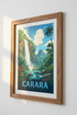 Carara National Park Art | Tropical Waterfall Print, Jungle Travel Poster