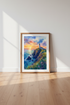 Lighthouse Sunset Watercolor Print | Coastal Home Decor | Nautical Wall Art