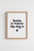 Home Is Where The Dog Is Wall Art Print | Dog Lover Decor | Minimalist Poster