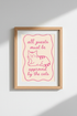 Funny Cat Lover Print | Pink Retro Wall Art, Entryway Decor | Whimsical Poster