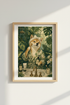 Shiba Inu Dog Bathroom Wall Art Print | Botanical Spa Decor | Whimsical Animal Poster