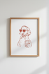 Duck with Coffee Wall Art | Trendy Retro Illustration, Kitchen & Coffee Nook Decor