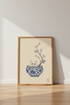 Japanese White Kitten Wall Art Print | Bonsai Bowl Decor | Zen Chinoiserie Poster