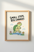 Turtle Wall Art | Whimsical Illustration, Pastel Tones, Living Room Decor