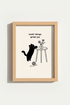 Minimalist Cat Art Print | Cute Black Cat Poster, Modern Home Decor
