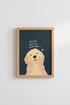 Whimsical Dog Wall Art Print | Living Room Decor | Cozy Poster