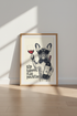 French Bulldog Wine Art | Funny Dog Pun Poster, Bar & Kitchen Decor