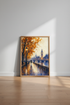 London Big Ben Watercolor Wall Art | Autumn Cityscape Print, Rainy London Decor