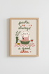 Pasta Cat Wall Art Print | Kitchen Decor | Cute Foodie Poster